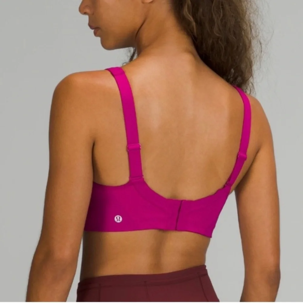 Lululemon athletica raspberry sports bra run times magenta nwt 38DDD 38D strappy - Picture 2 of 5